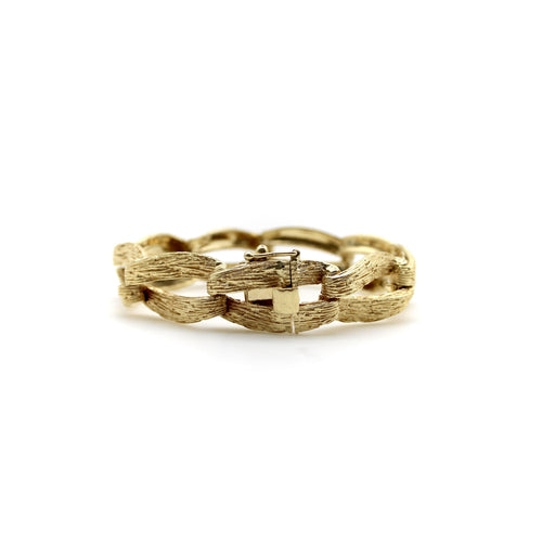 Bracelet Zelman & Friedman - Bracelet vintage en or 14k à maillons allongés 58 Facettes 11241