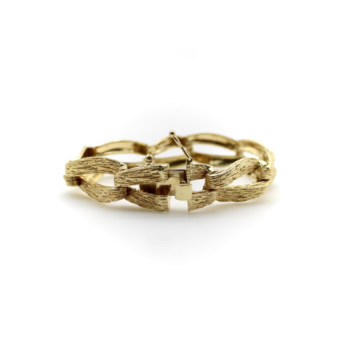 Bracelet Zelman & Friedman - Bracelet vintage en or 14k à maillons allongés 58 Facettes 11241