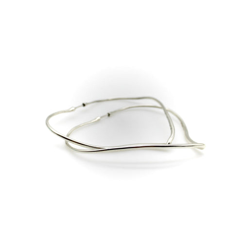Boucles d'oreilles Tiffany & Co. - Créoles Elsa Peretti Open Heart en argent sterling 58 Facettes