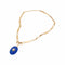 Collier Collier moderniste en or jaune, lapis-lazuli et diamants 58 Facettes 35928