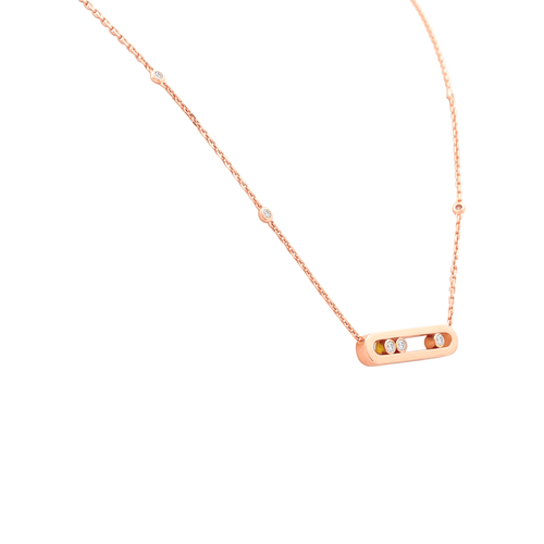 Collier Messika - Collier Baby Move en or rose 750 et diamants 58 Facettes 36082