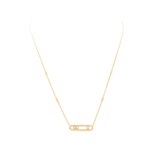 Collier Messika - Collier Baby Move en or rose 750 et diamants 58 Facettes 36082