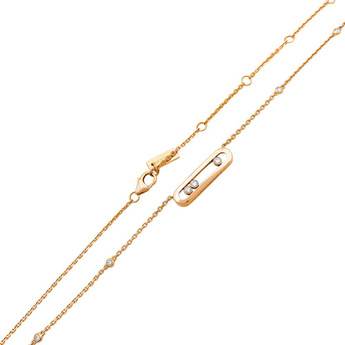 Collier Messika - Collier Baby Move en or rose 750 et diamants 58 Facettes 36082