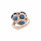Bague 55 Pomellato - Bague Bahia en or rose 750, topazes bleu London et saphirs roses 58 Facettes 36024