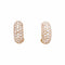 Boucles d'oreilles Wempe - Boucles d’oreilles créoles bombées en or rose 750/000 et diamants 58 Facettes 36044