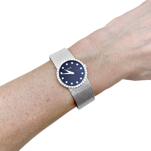 Montre Piaget - Montre dame en or blanc 750 et diamants 58 Facettes 36018
