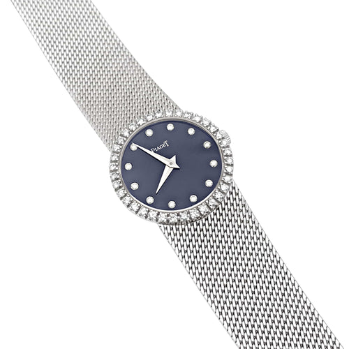 Montre Piaget - Montre dame en or blanc 750 et diamants 58 Facettes 36018