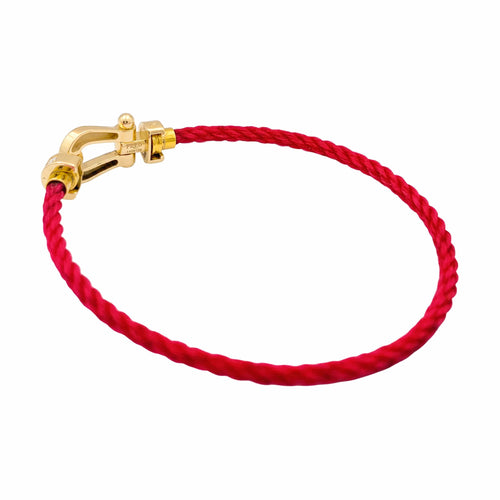 Bracelet Fred - Bracelet Force 10, moyen modèle, semi-pavé, or jaune et diamants 58 Facettes 36043
