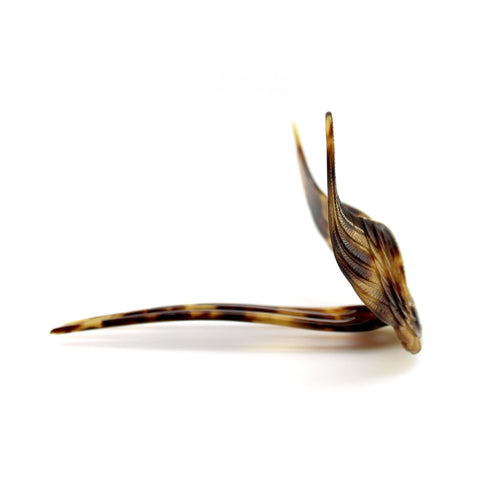 Peigne à cheveux victorien de style Empire français, à décor d’ailes et travail piqué 58 Facettes 11244