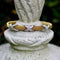 Bracelet Bracelet manchette vintage en or jaune 14 carats, diamants et détails en or blanc 58 Facettes 11243