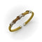 Bracelet Bracelet manchette vintage en or jaune 14 carats, diamants et détails en or blanc 58 Facettes 11243