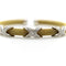 Bracelet Bracelet manchette vintage en or jaune 14 carats, diamants et détails en or blanc 58 Facettes 11243