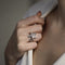 Bague Bague étoile pavée de diamants en or blanc 18k, 0,80 ct, taille 50/51 58 Facettes FB11274
