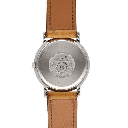 Montre Hermès Sellier - Montre SE3-420 en or et acier, quartz, ensemble complet, 1998 58 Facettes FB11294