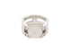 Bague 54 Hermès - Bague Médor en argent 925, pierre de lune et diamants, taille 54 58 Facettes 277602