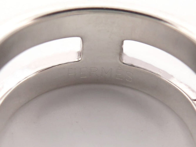 Bague 54 Hermès - Bague Médor en argent 925, pierre de lune et diamants, taille 54 58 Facettes 277602