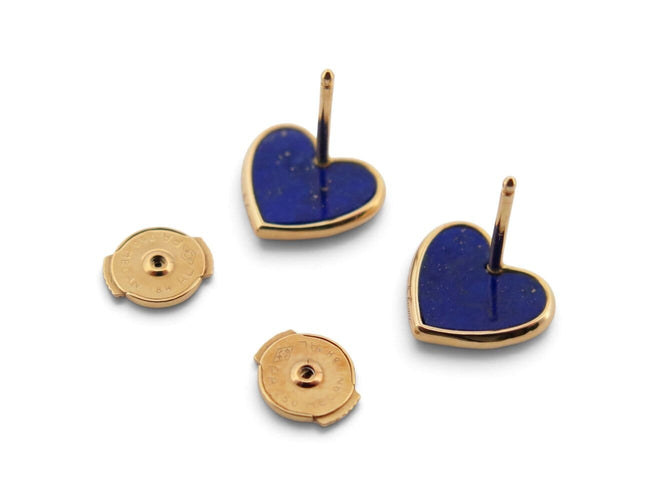 Boucles d'oreilles Poiray - Boucles d’oreilles L’Attrape-Cœur en or jaune 18k, lapis-lazuli 58 Facettes 276939