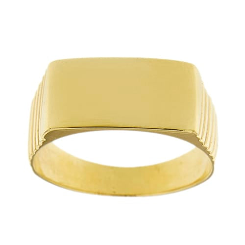 Bague Bague chevalière homme rectangulaire en or jaune 18 ct 58 Facettes 29999