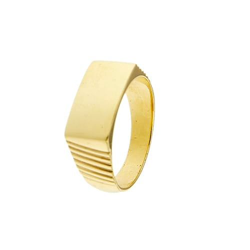 Bague Bague chevalière homme rectangulaire en or jaune 18 ct 58 Facettes 29999