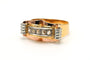 Bague 58 Bague Art déco en or jaune et blanc 18 carats, diamants taille rose 58 Facettes 23811