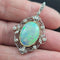 Pendentif Pendentif Art nouveau en or 18K et platine, opale et diamants 58 Facettes Pendentif-001