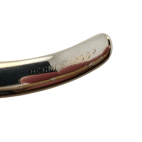 Bracelet Hermès - Bracelet jonc demi-ouvert en or jaune et blanc 18k avec diamants 58 Facettes 50239