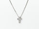 Collier Collier croix en or blanc 18 carats avec diamants, chaîne de 44,5 cm 58 Facettes 33880