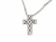 Collier Collier croix en or blanc 18 carats avec diamants, chaîne de 44,5 cm 58 Facettes 33880