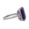 Bague 53 Bague vintage en platine avec améthyste et diamants 58 Facettes AN611 (0559)