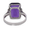 Bague 53 Bague vintage en platine avec améthyste et diamants 58 Facettes AN611 (0559)