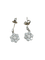 Boucles d'oreilles Boucles d’oreilles pendantes fleur en or blanc 18k et diamants 58 Facettes CV-148