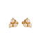 Boucles d'oreilles Puces d’oreilles en or jaune 14 carats à trois perles 58 Facettes 2609005