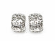 Boucles d'oreilles Poiray - Boucles d’oreilles vintage en or blanc 18 carats, monogramme ajouré 58 Facettes 33876