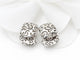 Boucles d'oreilles Poiray - Boucles d’oreilles vintage en or blanc 18 carats, monogramme ajouré 58 Facettes 33876