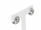 Boucles d'oreilles Poiray - Boucles d’oreilles vintage en or blanc 18 carats, monogramme ajouré 58 Facettes 33876