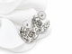 Boucles d'oreilles Poiray - Boucles d’oreilles vintage en or blanc 18 carats, monogramme ajouré 58 Facettes 33876