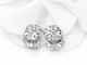 Boucles d'oreilles Poiray - Boucles d’oreilles vintage en or blanc 18 carats, monogramme ajouré 58 Facettes 33876