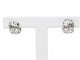 Boucles d'oreilles Poiray - Boucles d’oreilles vintage en or blanc 18 carats, monogramme ajouré 58 Facettes 33876