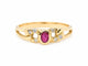 Bague 53 Bague vintage - rubis ovale 0,20 ct et diamants, or jaune 18 carats 58 Facettes 33883