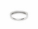 Bague 54.5 Demi-alliance en or blanc 18 carats avec diamants, 0,24 ct, taille 54,5 58 Facettes 33872