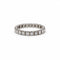 Bague 56 Alliance américaine en or blanc 750‰ avec 22 diamants 58 Facettes 260278R