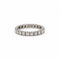 Bague 56 Alliance américaine en or blanc 750‰ avec 22 diamants 58 Facettes 260278R