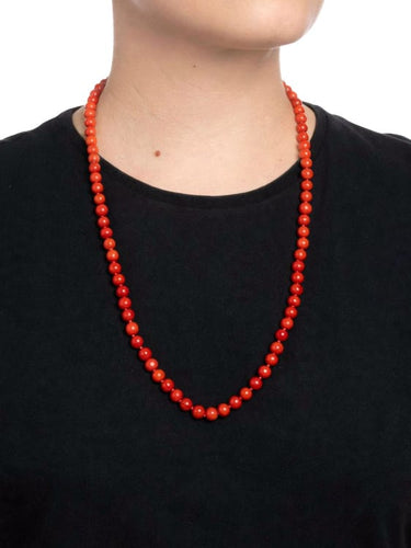 Collier Collier de corail avec fermoir en or jaune 58 Facettes G4049
