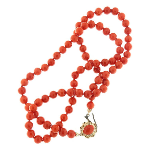 Collier Collier de corail avec fermoir en or jaune 58 Facettes G4049