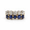 Bague 52 Double demi-alliance - Or jaune et blanc 750‰, diamants et saphirs 58 Facettes 260247R