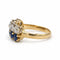 Bague 52 Double demi-alliance - Or jaune et blanc 750‰, diamants et saphirs 58 Facettes 260247R