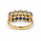 Bague 52 Double demi-alliance - Or jaune et blanc 750‰, diamants et saphirs 58 Facettes 260247R