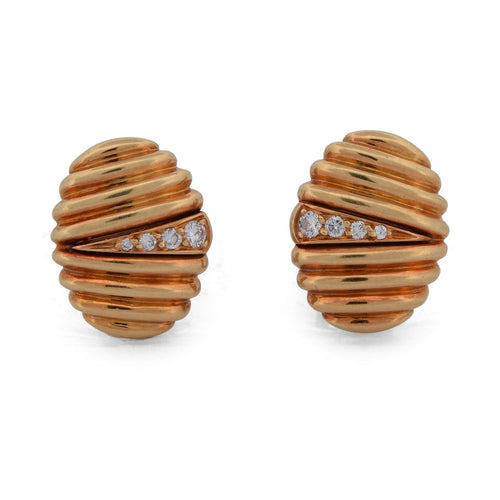 Bague 55 Parure - Bague et boucles d’oreilles en or jaune 18 kt avec diamants 58 Facettes PR2 133-12 (00029)
