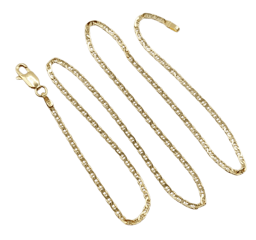 Collier VIERI - Chaîne vintage en or 18k, maille marine, 40 cm 58 Facettes A07937