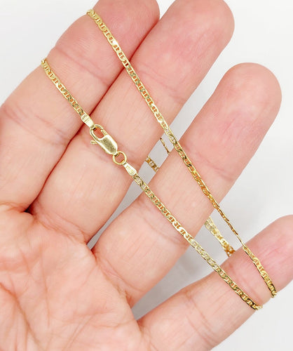 Collier VIERI - Chaîne vintage en or 18k, maille marine, 40 cm 58 Facettes A07937